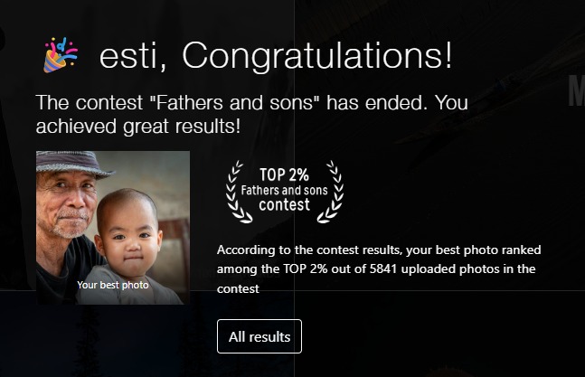 צילום זוכה בנושא אבות ובנים